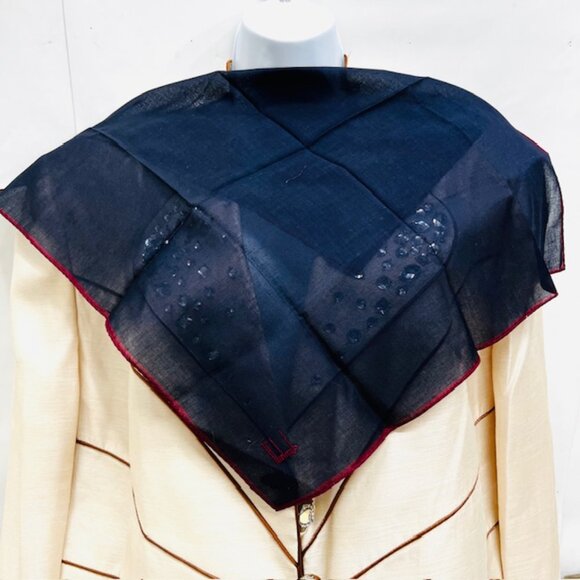 Dunhill  &  Roberta Di Camerino  Mini Scarf/Handkerchief 19" x19" Stripe (Sc21) - Picture 11 of 12